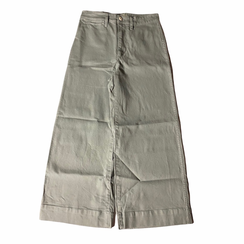 Madewell Wide-leg crop light green jean